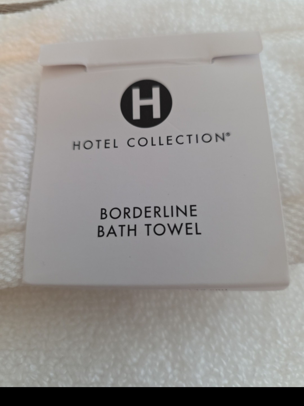 Hotel Collection White Borderline Bath Towel - Plush Absorbent Towel